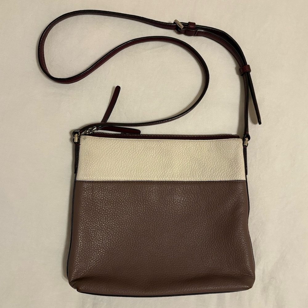 Kate Spade Burgundy, Brown, and Cream Crossbody Bag - Picture 2 of 5